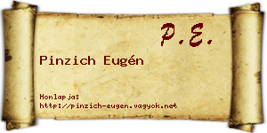 Pinzich Eugén névjegykártya